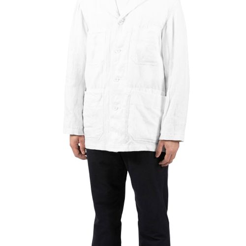 Patchwork Coverall Jacket Off-White Linen Blend