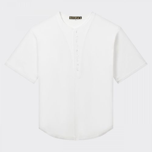 Henry Collar T-Shirt : White