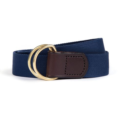 Hardy & Parsons D-Ring Canvas Belt: Navy