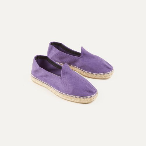 Purple Herringbone Cotton Espadrilles