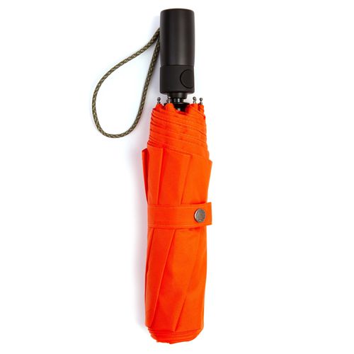 London Undercover Auto Push Button Compact Umbrella: Orange