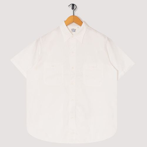 S/S Work Shirt - White Chambray