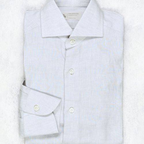 The Armoury Light Grey Linen Spread Collar Shirt MTM (Pre-Owned)