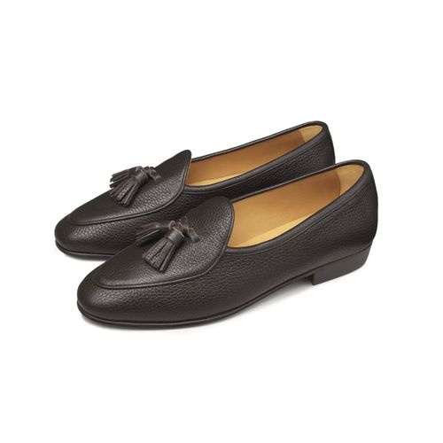 Baudoin & Lange Sagan Tassel Loafers- Dark Brown Deerskin