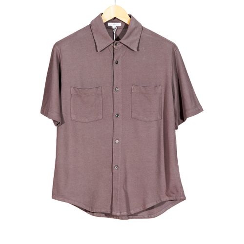 Pique Work Shirt Short Sleeve Dust Grey