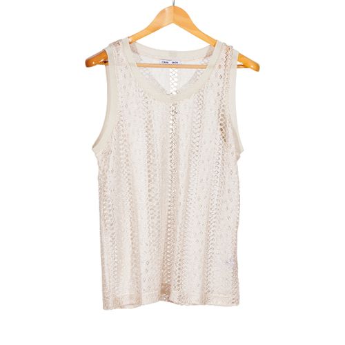 Knitted Tank White