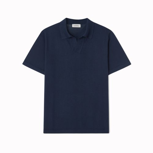 BERNT Knitted Polo Navy Navy