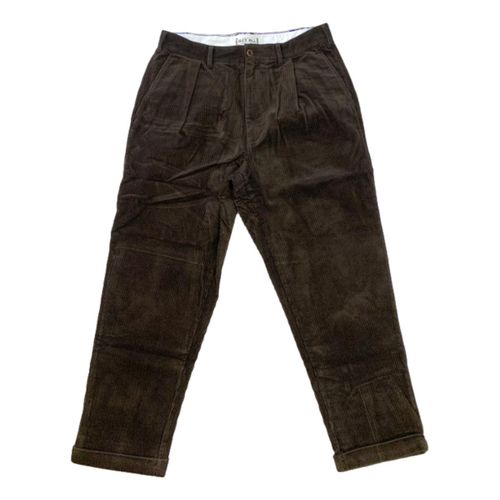 Pleated Pant Rugged Corduroy Chocolate