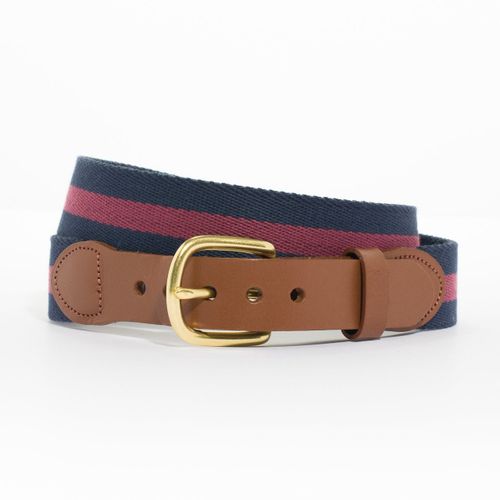 Surcingle Belt - Navy/maroon