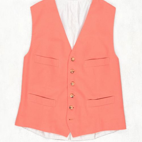 Liverano & Liverano Coral Wool Waistcoat Bespoke (Pre-Owned)