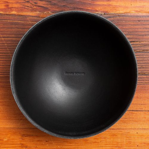 Leather Bowl in Black