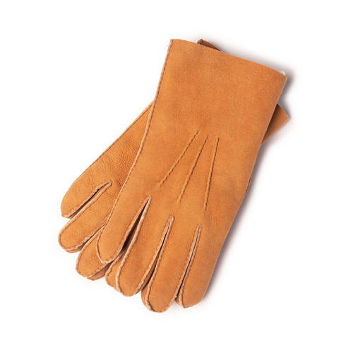 Shearling Gloves - Tan