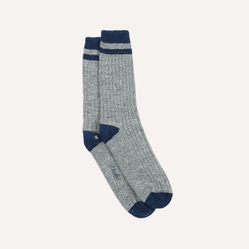 Grey Striped Donegal Wool Socks