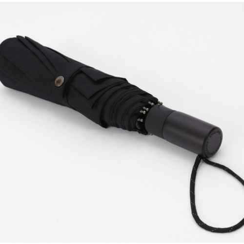 London Undercover Auto Push Button Compact Umbrella: Black