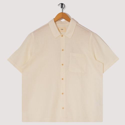 Gabe Shirt - Ecru Linen Grid