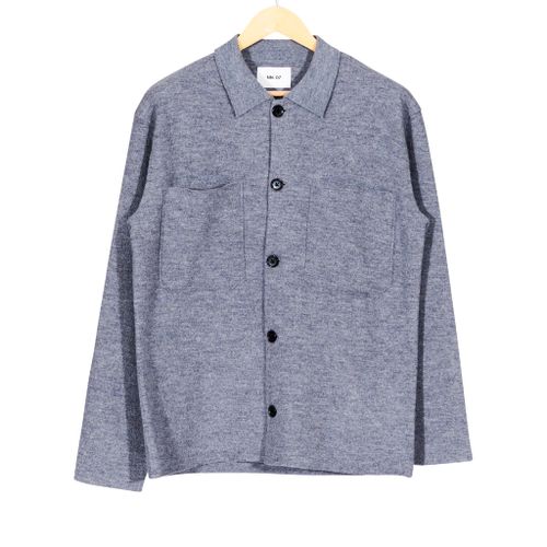 Jonas Overshirt Light Grey Boiled Wool