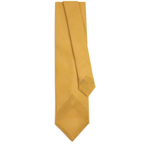 Bigi Fine Silk Grenadine Tie: Yellow