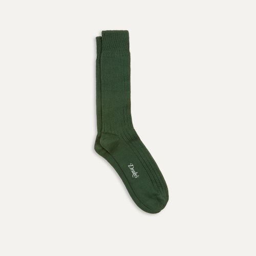 Forest Green Cotton Sports Socks