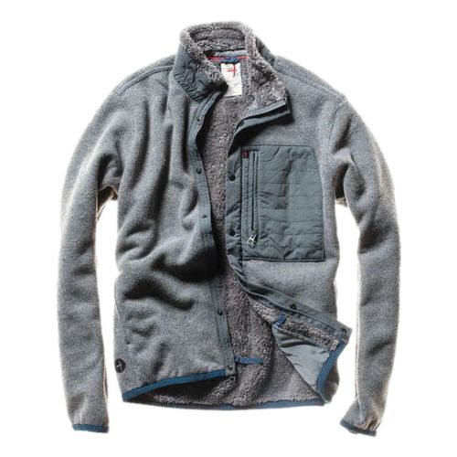 Wool Shag Zip-Up Grey Heather