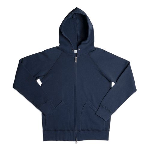 Hooded W-Zip Sweat / Navy