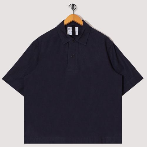 Offset Placket Polo - Ink