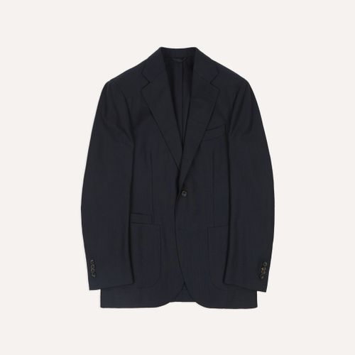 Navy Tropical Wool Tailored Jacket