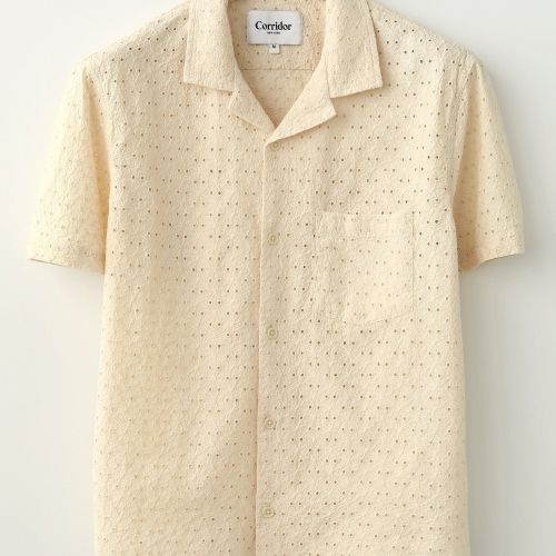 Floral Eyelet SS - Natural