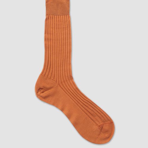 Solid Cotton Socks - Orange