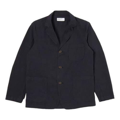 Three Button Jacket Navy Seersucker II