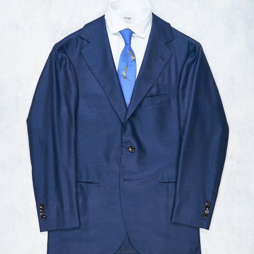 Liverano & Liverano Blue Twill Wool/Cashmere Sport Coat Bespoke (Pre-Owned)