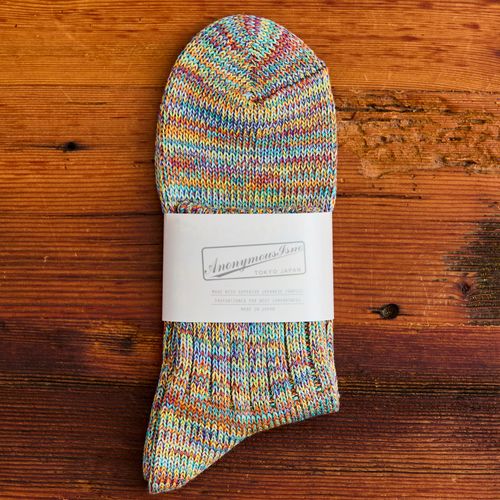 Melange Quarter Length Sock in Green