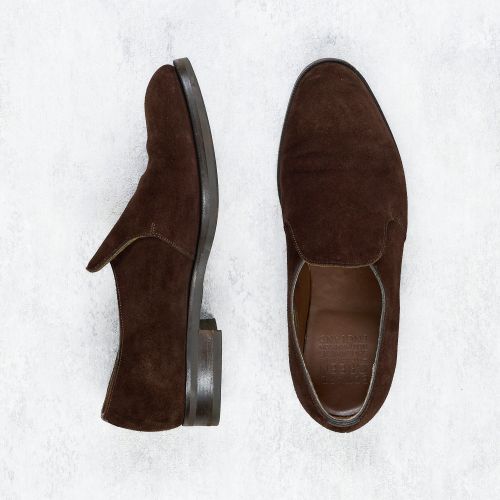 Edward Green Brown Suede Lazyman Shoes (Pre-Owned)