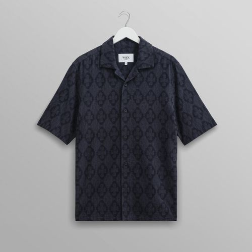 Newton Shirt Midnight Floral Stamp