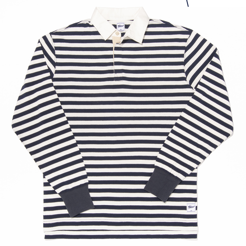 White/navy Stripe Rugby Shirt