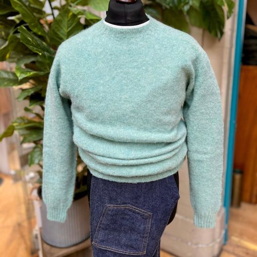 Harley Of Scotland Brushed Wool Crew Neck- Fauna