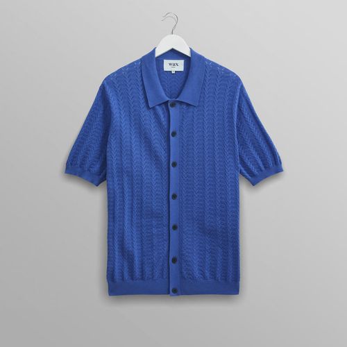 Tellaro Shirt Royal Blue Pointelle