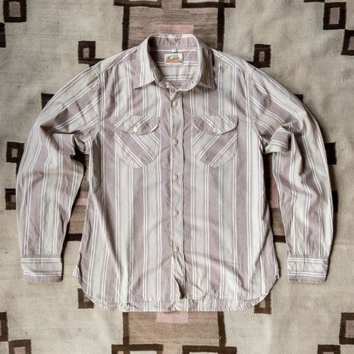 Washed Madras Workshirt - Earthtone Stripe