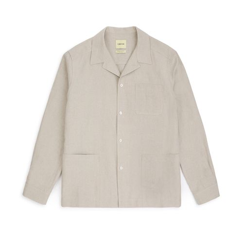 De Bonne Facture Belgian Linen Painter's Jacket: Undyed Flax