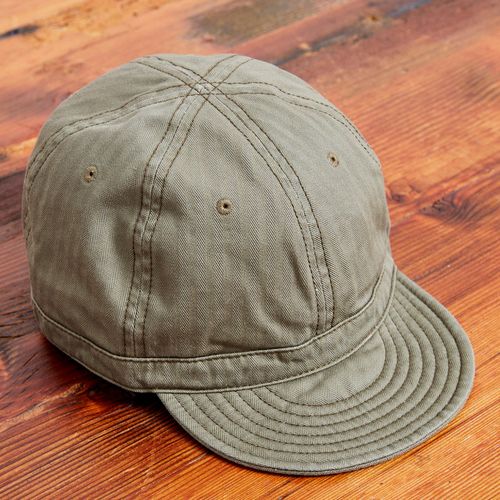 Herringbone Work Cap in Olive