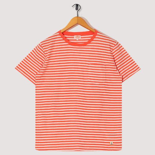 Heritage Striped T-Shirt - Coral/Nature