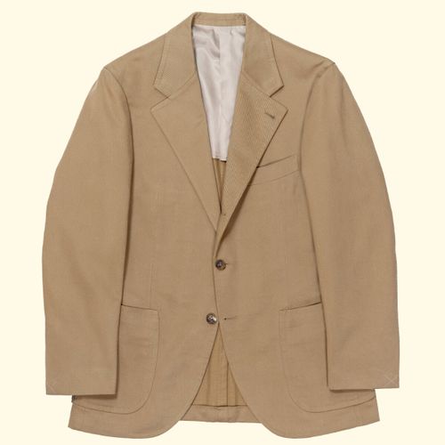 Brushed Cotton Suit Jacket - Peanut KhakiBrushed Cotton Suit Jacket - Peanut Khaki