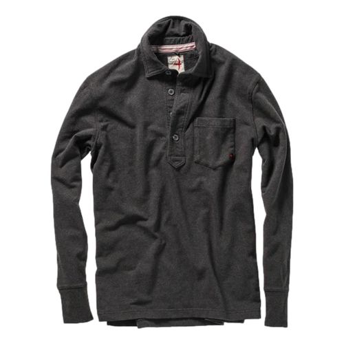 Loopback L/S Polo Dk Charcoal