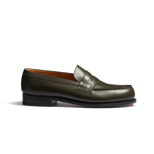 J.M. Weston 180 Mocassin Loafer- Green Boxcalf