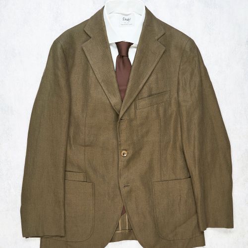 Drake's Olive Linen Sport Coat (NOS)