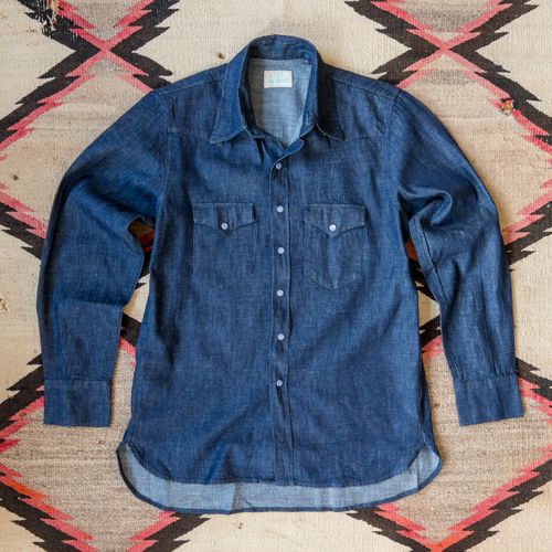 Denim Pearlsnap Shirt - Rinsed Indigo