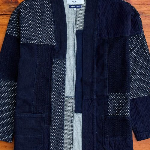 Patchwork Haori Jacket in Rinsed Indigo