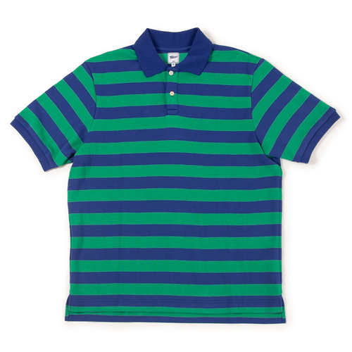 Stripe Polo - Navy/green