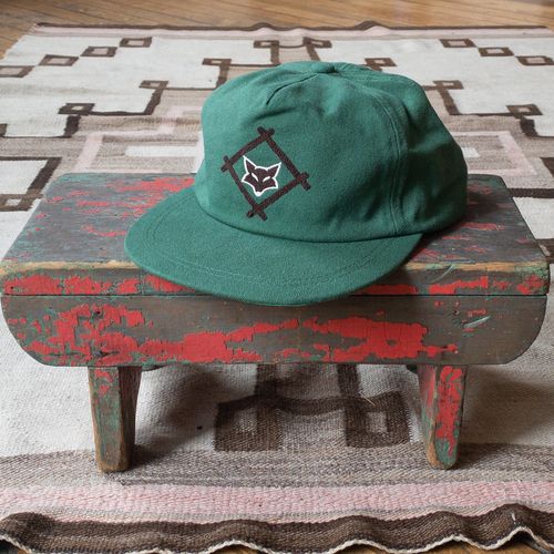 Chainstitched Canvas Diamond Hat - Green