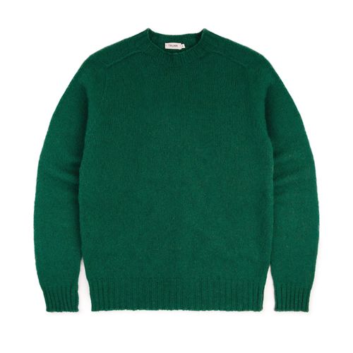 Trunk Berwick Brushed Shetland Crew Sweater: Malachite Green