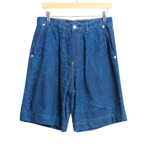 Dallas Denim Jacquard Shorts Indigo